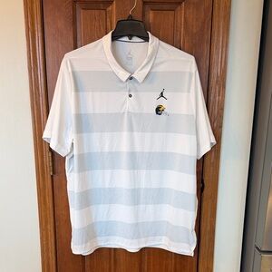 Jordan Men's Polo Shirt in White and Gray